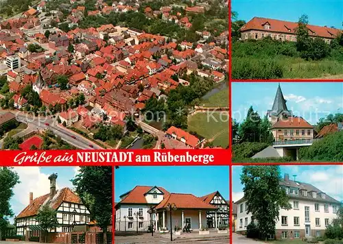 Neustadt_Ruebenberge Fliegeraufnahme Kirche Gefangenenhaus Ortsmotiv Knabenschule Rathaus Neustadt_Ruebenberge
