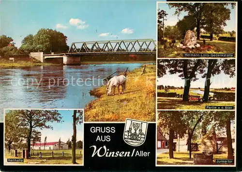 Winsen_Aller Partie an der Aller Reithalle Hermann Loens Gedenkstaette Junkertor Winsen_Aller