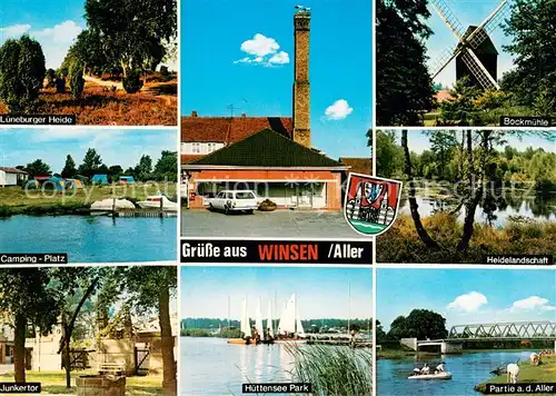 Winsen_Aller Heidelandschaft Camping Platz Junkertor Storchenturm Bockmuehle Huettensee Park Allerpartie Winsen_Aller