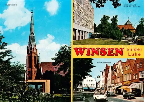 Winsen_Luhe Marienkirche Kreishaus und Schloss Rathausstrasse Winsen Luhe