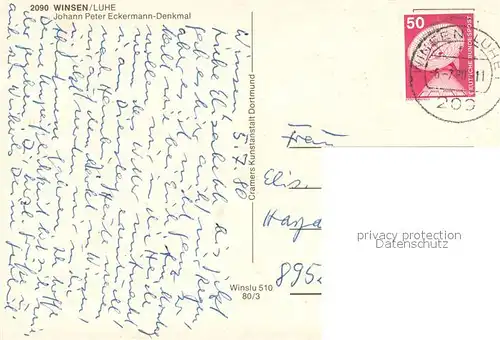 Winsen_Luhe Johann Peter Eckermann Denkmal Winsen Luhe