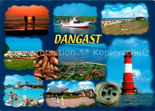 Dangast_Nordseebad Sonnenuntergang Fahrgastschiff Strand Camping Fliegeraufnahme Freibad Leuchtturm Dangast_Nordseebad