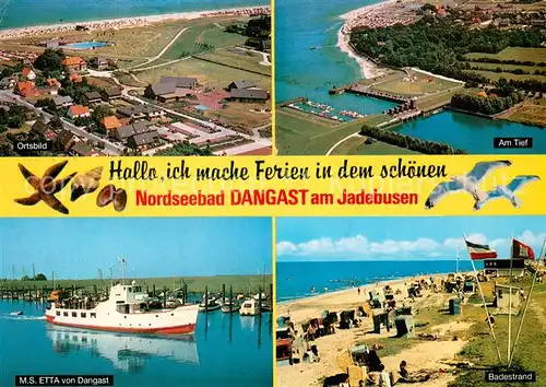 Dangast_Nordseebad Fliegeraufnahme Am Tief MS Etta von Dangast Badestrand Dangast_Nordseebad