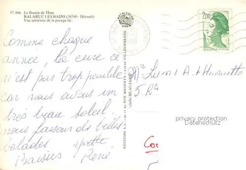 Balaruc les Bains Vue aerienne de presque ile Balaruc les Bains