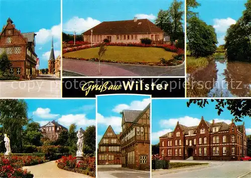 Wilster Teilansichten Weiher Park Rathaus Wilster