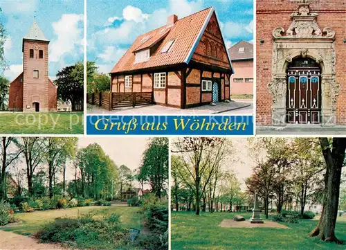 Woehrden_Dithmarschen Kirche Fachwerkhaus Portal Park Monument Woehrden Dithmarschen