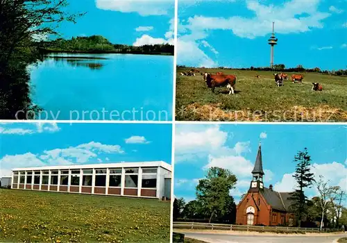 Hennstedt_Dithmarschen Seepartie Schule Fernsehturm Kirche Hennstedt_Dithmarschen