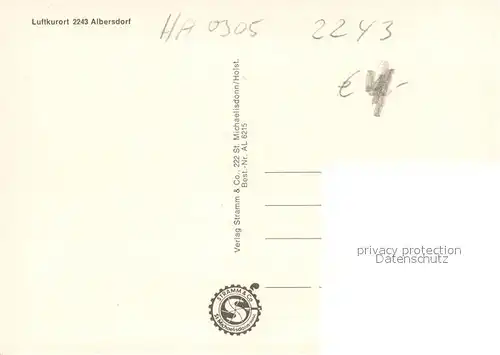 Albersdorf_Holstein Landschaft Schwimmbad Raiffeisenbank Strassenpartie Albersdorf_Holstein