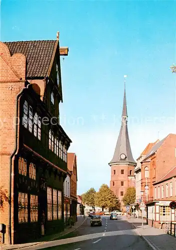 Wilster Altes Rathaus mit Sonnin Kirche Wilster