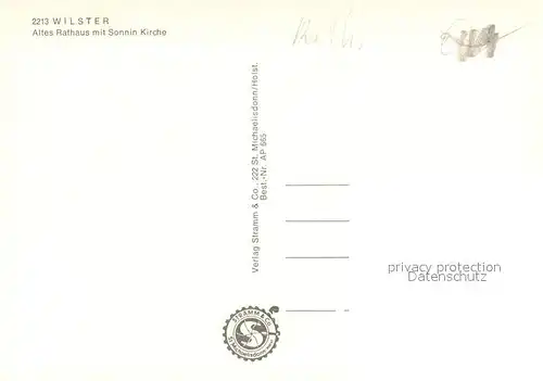 Wilster Altes Rathaus mit Sonnin Kirche Wilster