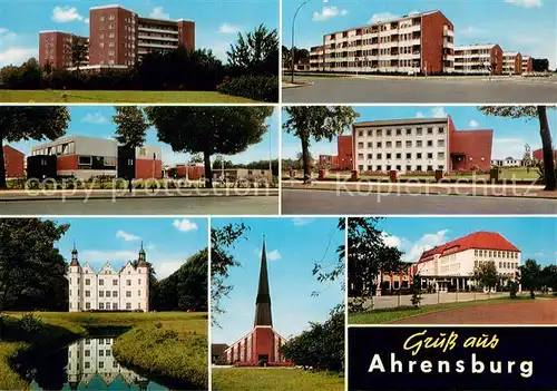 Ahrensburg Hochhaeuser Schloss Kirche Schule Ahrensburg