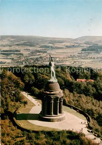 Teutoburgerwald Hermannsdenkmal Fliegeraufnahme Teutoburgerwald