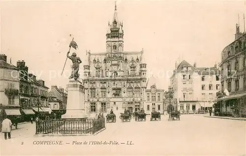 Compiegne_Oise Place de lHotel de Ville Compiegne Oise