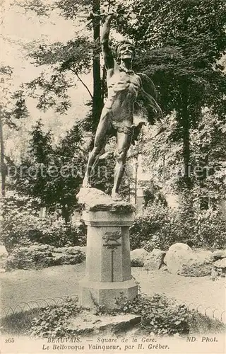 Beauvais_60 Square de la Gare Le Bellovaque Vainqueur par H Greber 