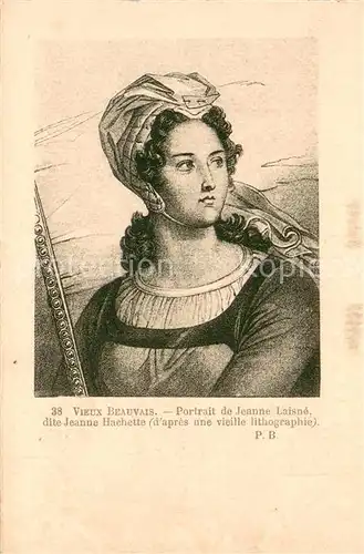 Beauvais_60 Portrait de Jeanne Laisne dite Jeanne Hachette 
