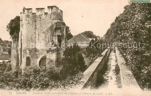 Gisors_Eure Ancienne Porte principale du Chateau et Chemin de ronde Gisors Eure