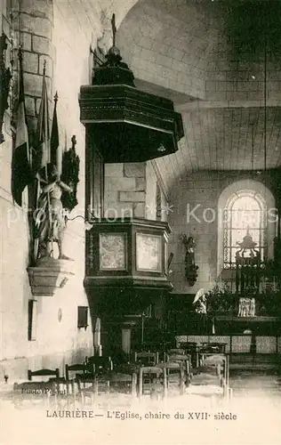 Lauriere Eglise chaire du XVIIe siecle Lauriere