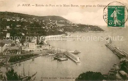 Nice_Alpes_Maritimes Entree du Port et le Mont Boron vue prise du Chateau Nice_Alpes_Maritimes