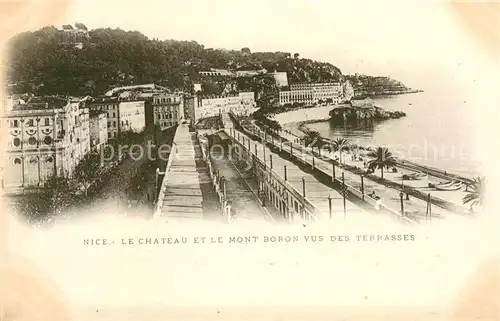 Nice_Alpes_Maritimes Le Chateau et le Mont Boron vus des terrasses Nice_Alpes_Maritimes