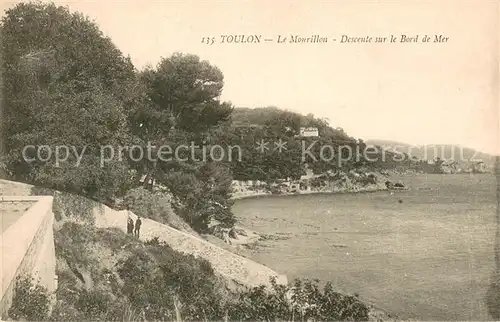 Toulon_Var Le Mourillon Descente sur le Bord de Mer Toulon_Var