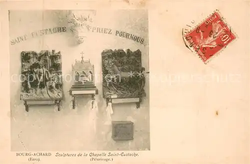 Bourg Achard Sculptures de la Chapelle Saint Eustache Bourg Achard