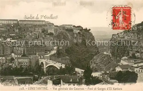 Constantine_Avenches Vue generale des Casernes Pont et Gorges dEl Kantara Constantine_Avenches