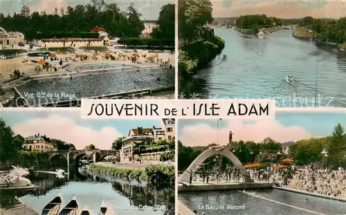 Isle_Adam La Plage Oise et lEcluse Le Pont du Labouittel Le Bassin Record 