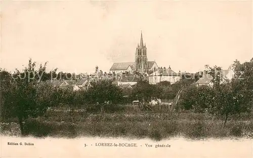 Lorrez le Bocage Preaux Vue generale et l eglise Lorrez le Bocage Preaux