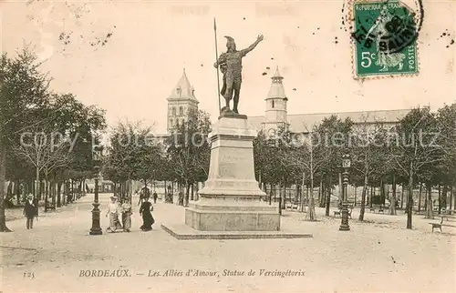 Bordeaux Les Allees d Amour Statue de Vercingetorix Bordeaux