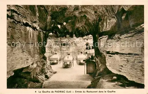 Padirac Entree du restaurant dans le Gouffre Padirac