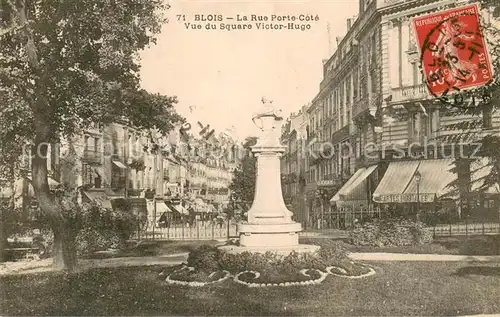 Blois_41 Rue Porte Cote vue du Square Victor Hugo Monument 