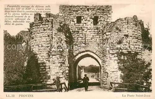 Provins La Porte Saint Jean Ruines Provins