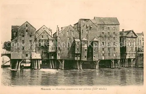 Meaux_77 Moulins construits sur pilotis XIIe siecle 