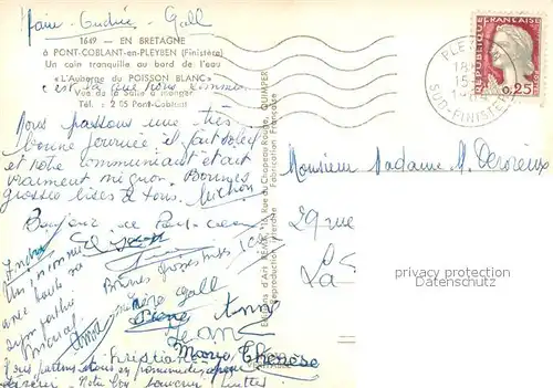 AK / Ansichtskarte Pont Coblant en Pleyben Un coin tranquille au bord de l eau 