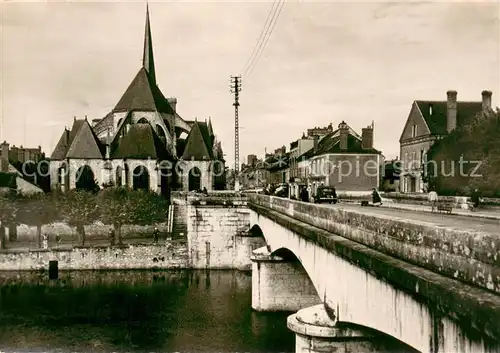 AK / Ansichtskarte Nemours_Seine et Marne Eglise et le Pont Nemours Seine et Marne