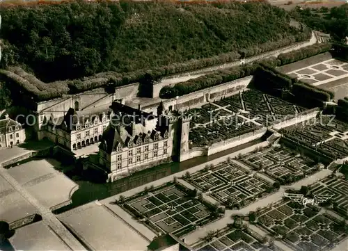 AK / Ansichtskarte Villandry Le Chateau Ses Jardins a la Francaise Vue aerienne Villandry