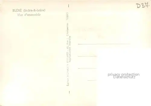 AK / Ansichtskarte Blere Vue densemble Les Bords du Cher Blere