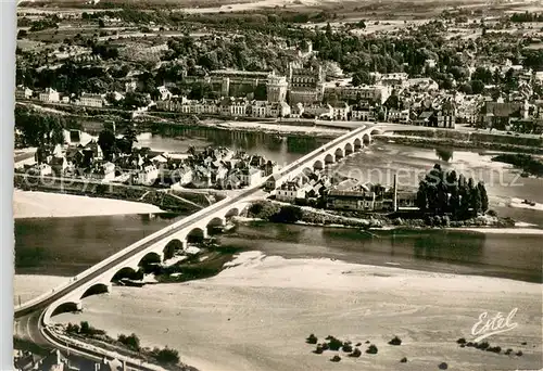 AK / Ansichtskarte Amboise Vue generale aerienne La Loire et le Chateau Amboise