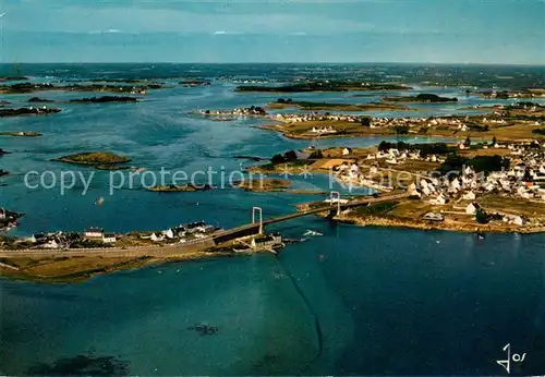 AK / Ansichtskarte Belz La riviere dEtel et pont Lorois Vue aerienne Belz