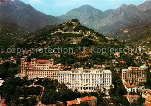 AK / Ansichtskarte Menton_Alpes_Maritimes La Colline de lAnnonciade Le Monastere Le Winter Le Riviera Menton_Alpes_Maritimes