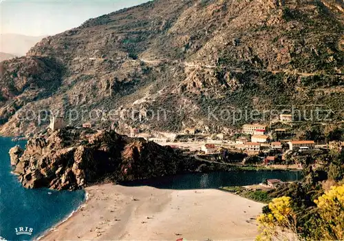 AK / Ansichtskarte Porto_Corse Vue densemble des Hotels Route de Calvi Vue aerienne Porto Corse