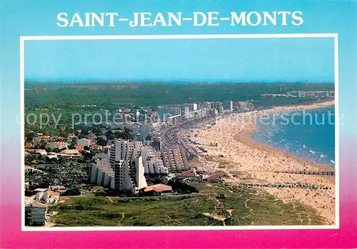 AK / Ansichtskarte Saint_Jean_de_Monts Vue generale aerienne de la plage le VVF et le Centre de Reeducation foncitonelle Saint_Jean_de_Monts