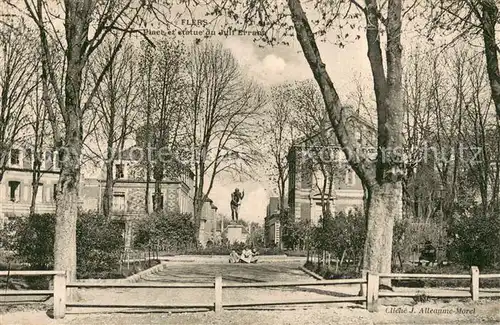 AK / Ansichtskarte Flers_Orne place et statue du Juif Errant Flers_Orne