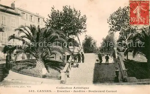 AK / Ansichtskarte Cannes_Alpes Maritimes Escalier Jardins Boulevard Carnot Cannes Alpes Maritimes