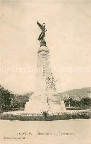 AK / Ansichtskarte Nice_Alpes_Maritimes Monument du Centenaire Nice_Alpes_Maritimes