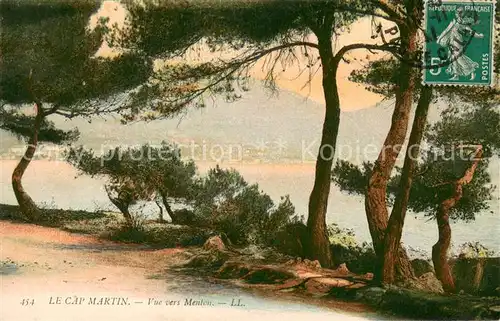 AK / Ansichtskarte Cap_Martin Vue vers Menton Cap_Martin