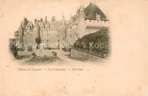 AK / Ansichtskarte Langeais Chateau de Langeais Vue d Ensemble Langeais