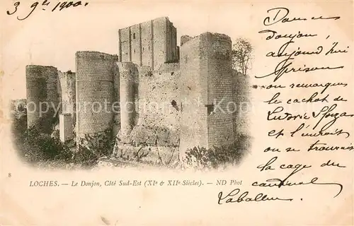 AK / Ansichtskarte Loches_Indre_et_Loire Le Donjon Cote Sud Est Loches_Indre_et_Loire