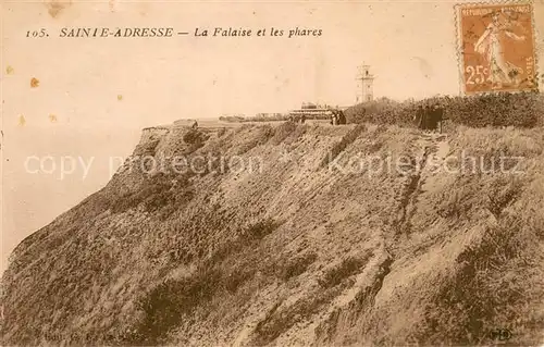 AK / Ansichtskarte Sainte Adresse La Falaise et les phares Sainte Adresse