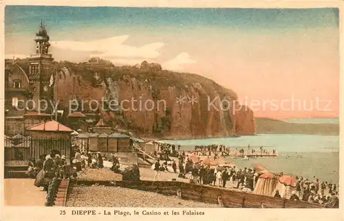 AK / Ansichtskarte Dieppe_76 La Plage le Casino et les Falaises 
